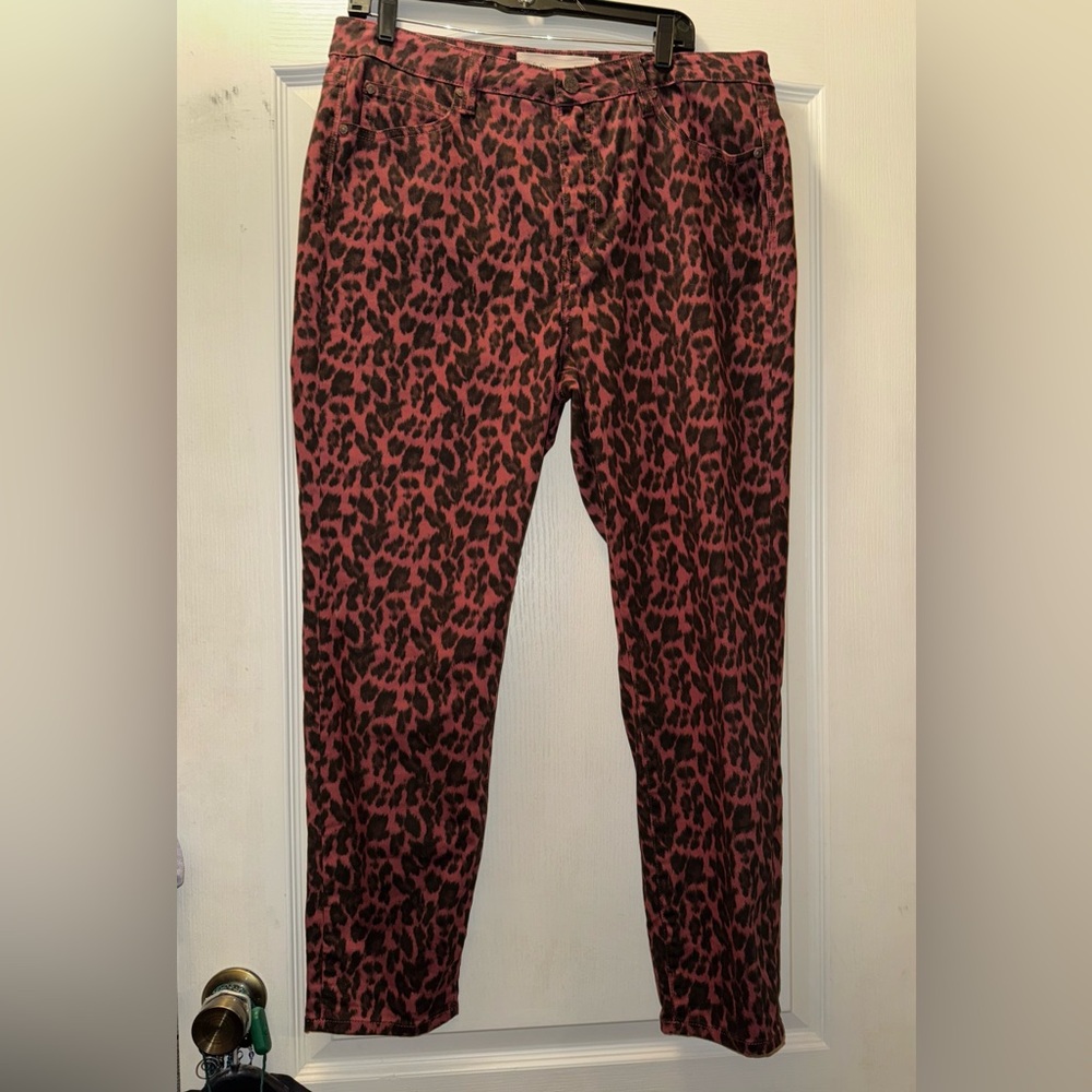 Soft Surroundings Animal Print Pants Size 16